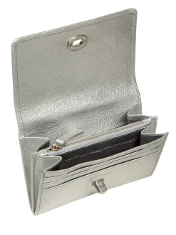 Pure Luxuries London Amber Leather Purse Silver New