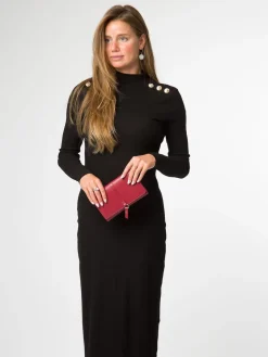 Pure Luxuries London Isla Leather Purse Red Clearance