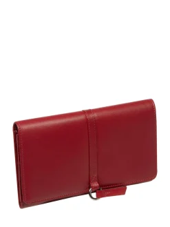 Pure Luxuries London Isla Leather Purse Red Clearance