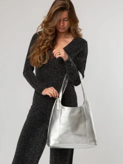 Pure Luxuries London Nina Leather Shoulder Bag Discount