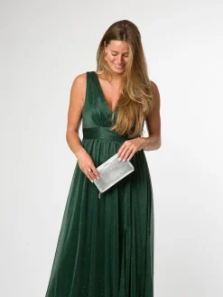 Pure Luxuries London 'Roxy' Leather Purse Silver Clearance