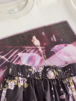 Next Purple Floral Short Sleeve Pyjamas Discount