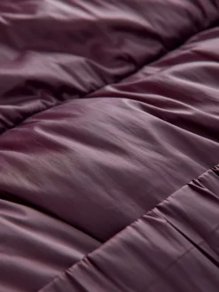 Next Shower Resistant Padded Longline Coat Purple Clearance