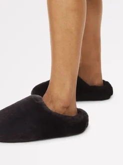 Radley Cloud Street Shearling Fluff Mule Slippers Brown New