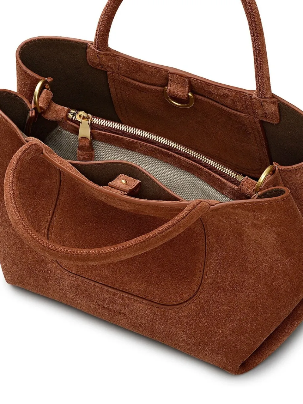 Radley The Compton Small Grab Bag Brown Suede Discount