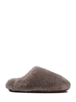 Radley Cloud Street Shearling Fluff Mule Slippers Light Brown New