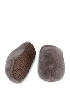 Radley Cloud Street Shearling Fluff Mule Slippers Light Brown New