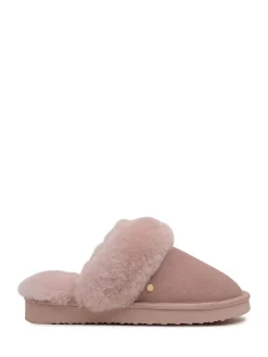 Radley Maple Lane Shearling Cuff Mule Slippers Pink Outlet