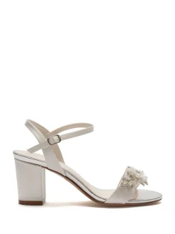 Rainbow Club Cream Regular Fit Mia Bridal Satin Wedding Sandals Hot