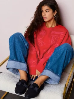 Next Red Embroidered Sweatshirt Best