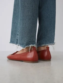 Next Forever Comfort® Tie Up Round Toe Ballet Flats Red Online