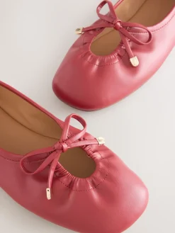 Next Forever Comfort® Tie Up Round Toe Ballet Flats Red Online