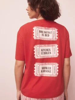 Next Red Graphic Short Sleeve Pyjamas Hot