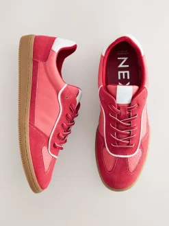 Next Red Lace-Up Trainers Discount