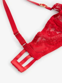 Next Non Pad Balcony A-E Lace Bra Red Hot