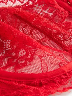 Next Non Pad Balcony A-E Lace Bra Red Hot