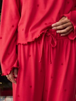 Next Heart Soft Long Sleeve Pyjamas Red Star Best