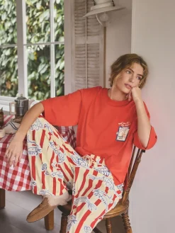 Next Red Stripe Fish Jersey Short Sleeve Pyjamas Discount