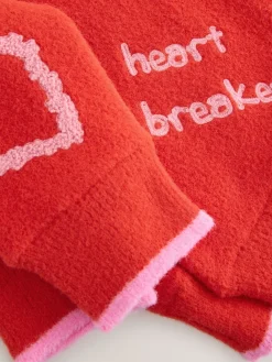 Next Red/Pink Cosy Embroidered Valentines Jumper Hot