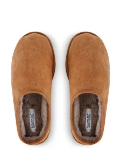 Regatta Solace Slipper Faux Fur Slippers Brown Sale