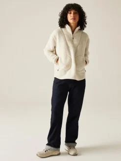 Regatta Frankie Borg Half Zip Fleece Cream Best