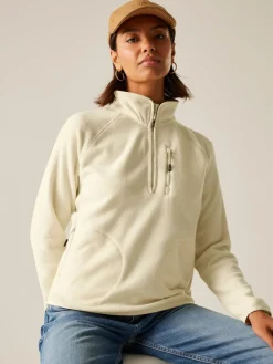Regatta Womens Frankie Half Zip Fleece Cream Discount