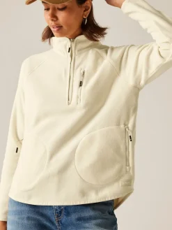 Regatta Womens Frankie Half Zip Fleece Cream Discount