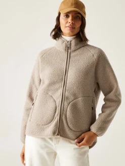 Regatta Frankie Borg Full Zip Fleece Natural Hot