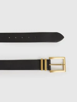 Reiss Brompton Leather Belt Black Best