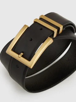 Reiss Brompton Leather Belt Black Best