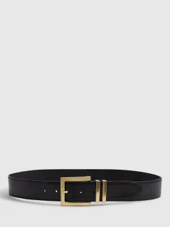 Reiss Brompton Leather Belt Black Best