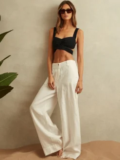 Reiss Black Cristina Wrap Design Bikini Top Discount