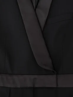 Reiss Black Gaia Atelier Wide-Leg Tuxedo Jumpsuit Best