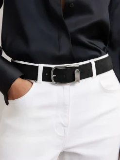 Reiss Black Iyla Suede Half Keeper Belt Discount