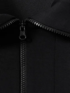 Reiss Laney Premium Interlock Half-Zip Sweatshirt Black Discount