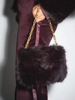 Reiss Elia Velvet Tuxedo-Stripe Flared Trousers Burgundy Sale