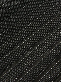 Reiss Charcoal Grey Taylor Metallic Pleated Midi Skirt Hot