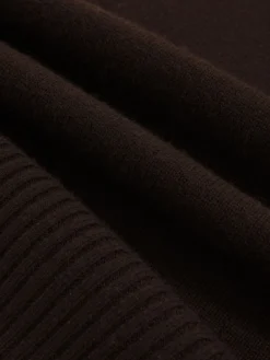 Reiss Chocolate Brown Brooklyn Wool-Cashmere Roll-Neck Jumper Sale