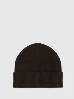Reiss Filipa Wool-Blend Tipped Beanie Chocolate