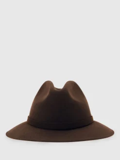 Reiss Holly Wool Fedora Chocolate