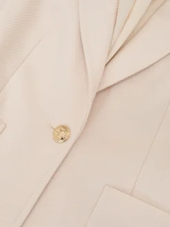 Reiss Cream Soren Wool-Blend Single-Breasted Blazer Outlet