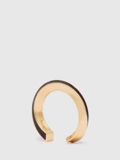 Reiss Gold Thea Tone Twist Enamel Cuff Bracelet Clearance