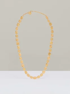 Reiss Gold Tone Mila Molten Square Necklace Discount