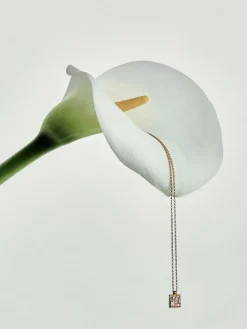 Reiss Gold Zoe Tone Square Pendant Necklace Clearance