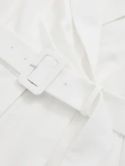 Reiss Ivory Flora Sheer-Sleeve Wide-Leg Tuxedo Jumpsuit Hot