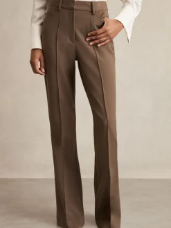 Reiss Gabi Flared Suit Trousers Mink Neutral Outlet