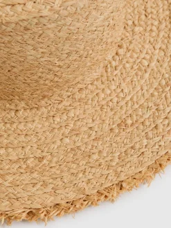 Reiss Natural Freya Straw Boater Hat Sale