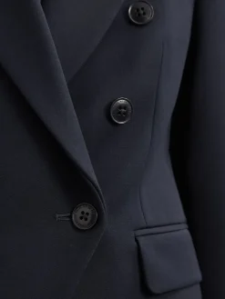 Reiss Gabi Double-Breasted Suit Blazer Navy Online
