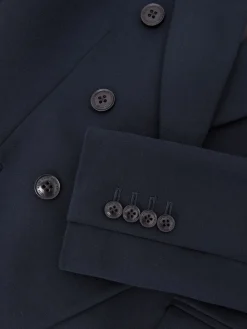 Reiss Gabi Double-Breasted Suit Blazer Navy Online