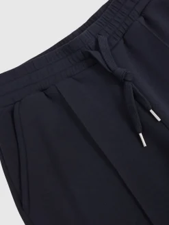 Reiss Jemma Petite Premium Interlock Wide-Leg Joggers Navy New